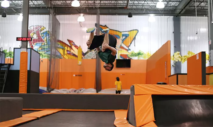 One- or Two-Hour Combo Ticket (Battle + Jump) for One or Two People at Flight Trampoline Park (Up to 43% Off) - Primary Image