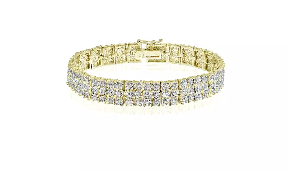 1.00 CTTW Diamond Tennis Bracelet in Gold-Tone Brass by Lion jewelers - Primary Image