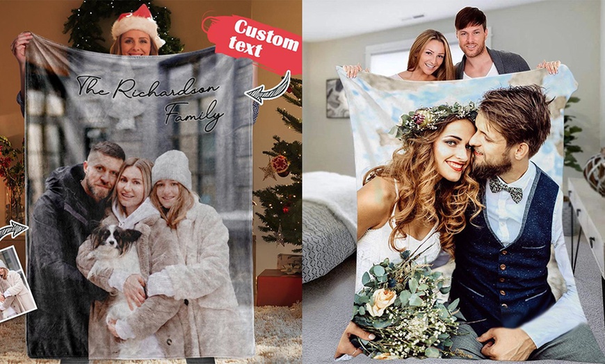 Image 4: One or Two Custom Photo Blankets from Justyling