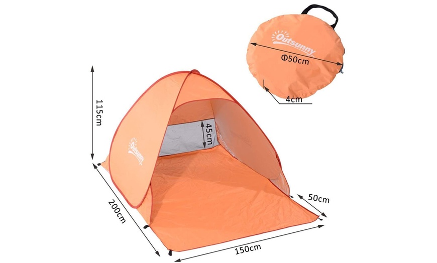 Image 20: Outsunny 2-3-Person Pop-up Beach Tent