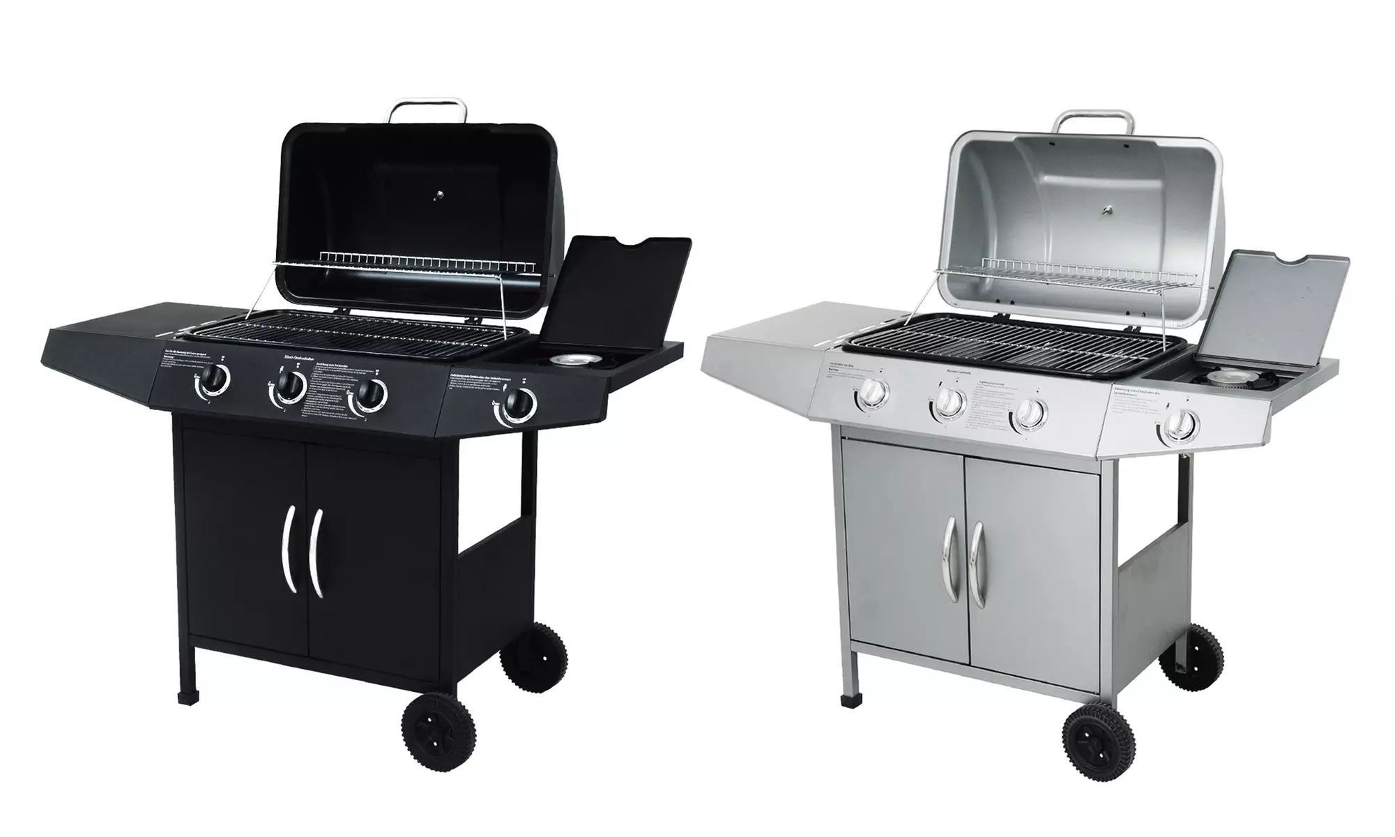 broil-master BBQ-Gasgrill 3+1 in Silber oder Schwarz - Primary Image