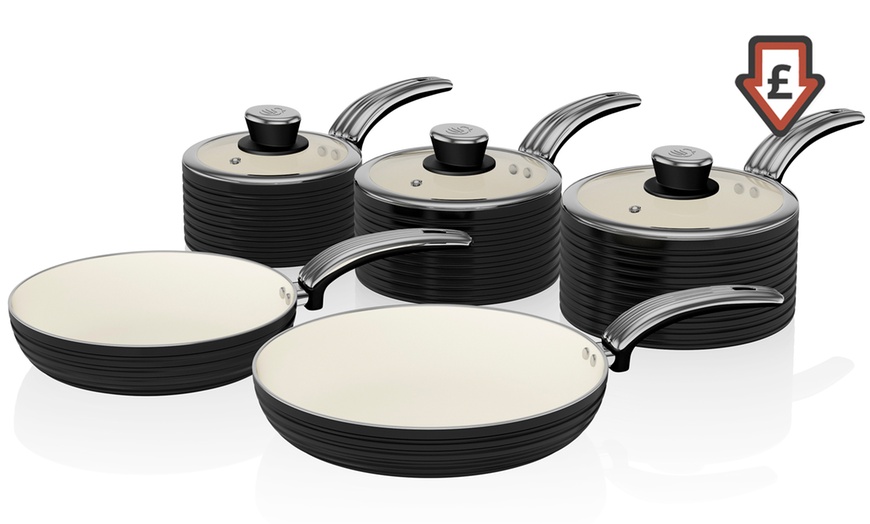 Image 1: Swan 5-Piece Aluminium Pan Set