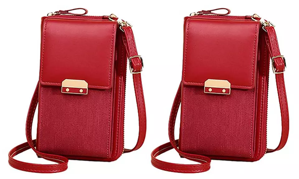 Sac à bandoulière pour téléphone en cuir PU