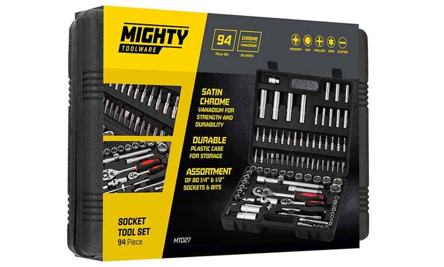 Image 3: 94-Piece Socket/Screwdriver Set