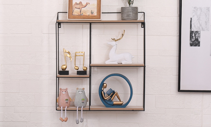 Image 4: Floating Wall-Mounted Shelf