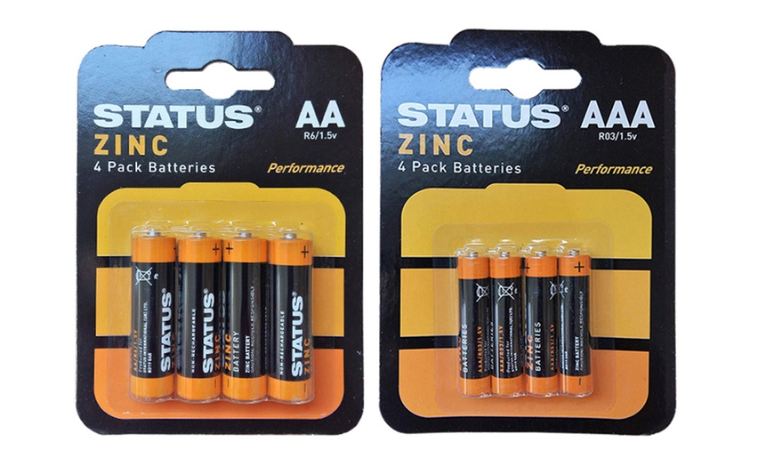 Image 1: Status AA or AAA Zinc Batteries