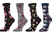 Round The Clock Women's Super Soft Novelty Crew Socks (4 Pairs) - Second Medium