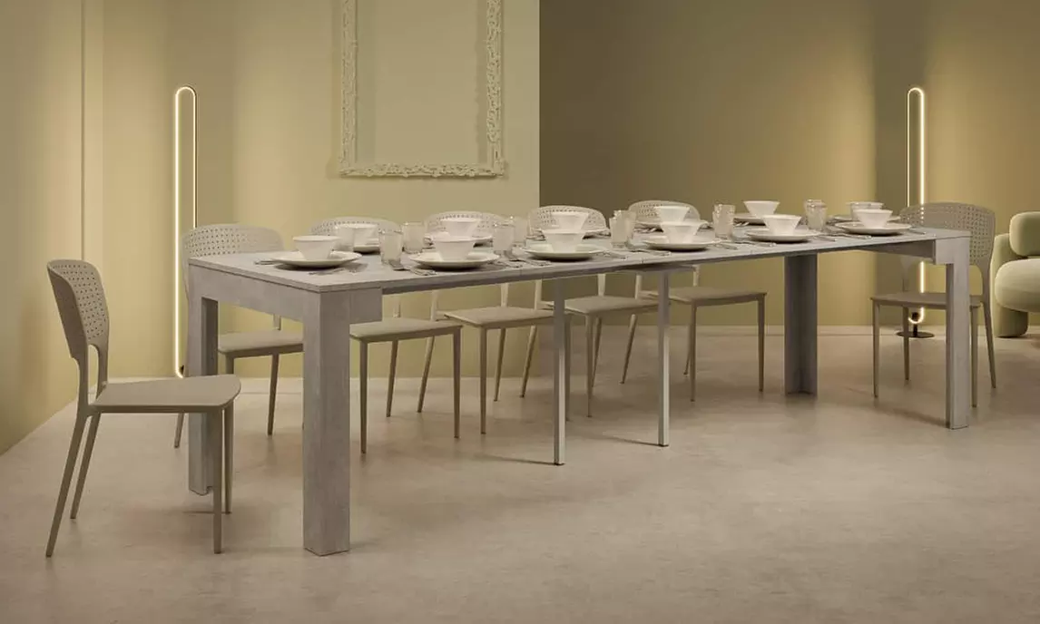 Mesa consola extensible Bora con 3 o 5 extensiones