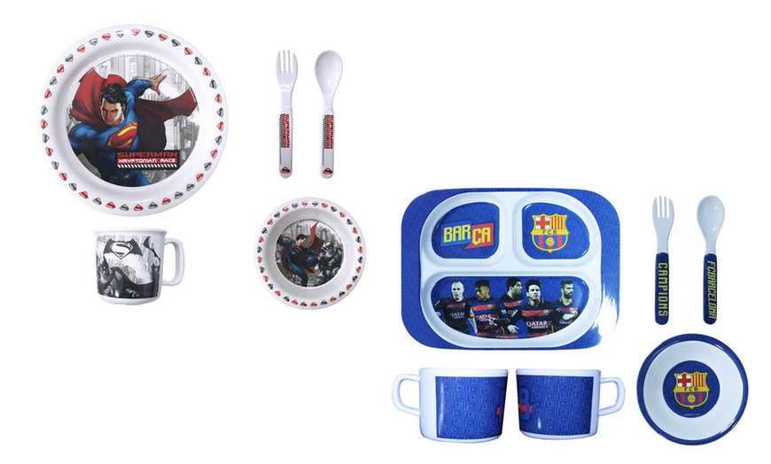 Image 12: Five-Piece Mealtime Melamine Sets