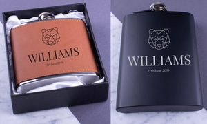 Personalised Metal or Leather Flask