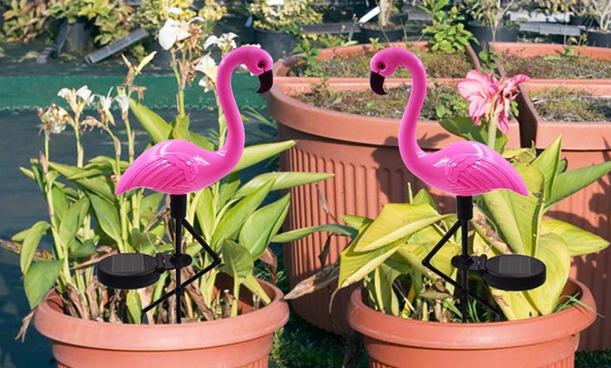 Image 2: Flamingo Garden Solar Decorative Light