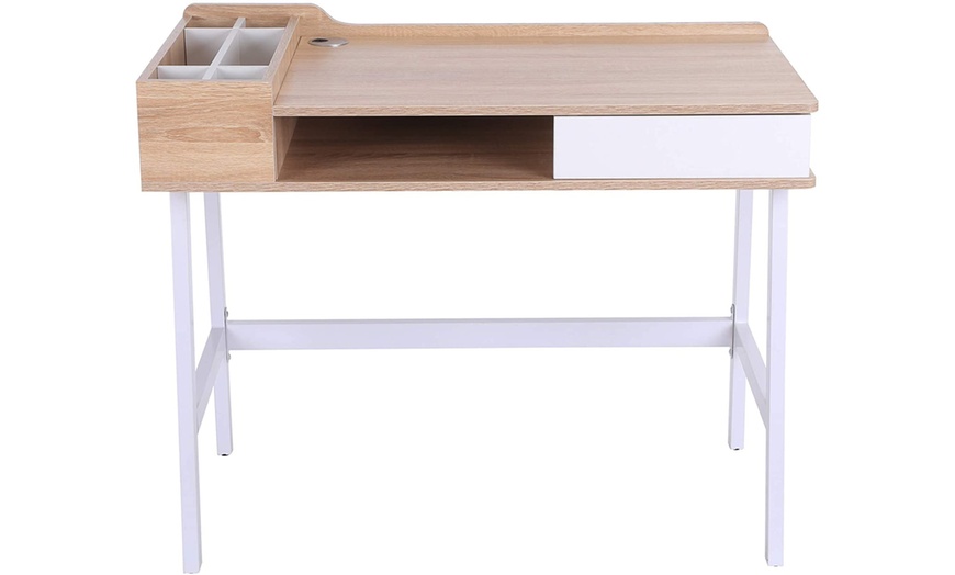 Image 3: Homcom Workstation Desk