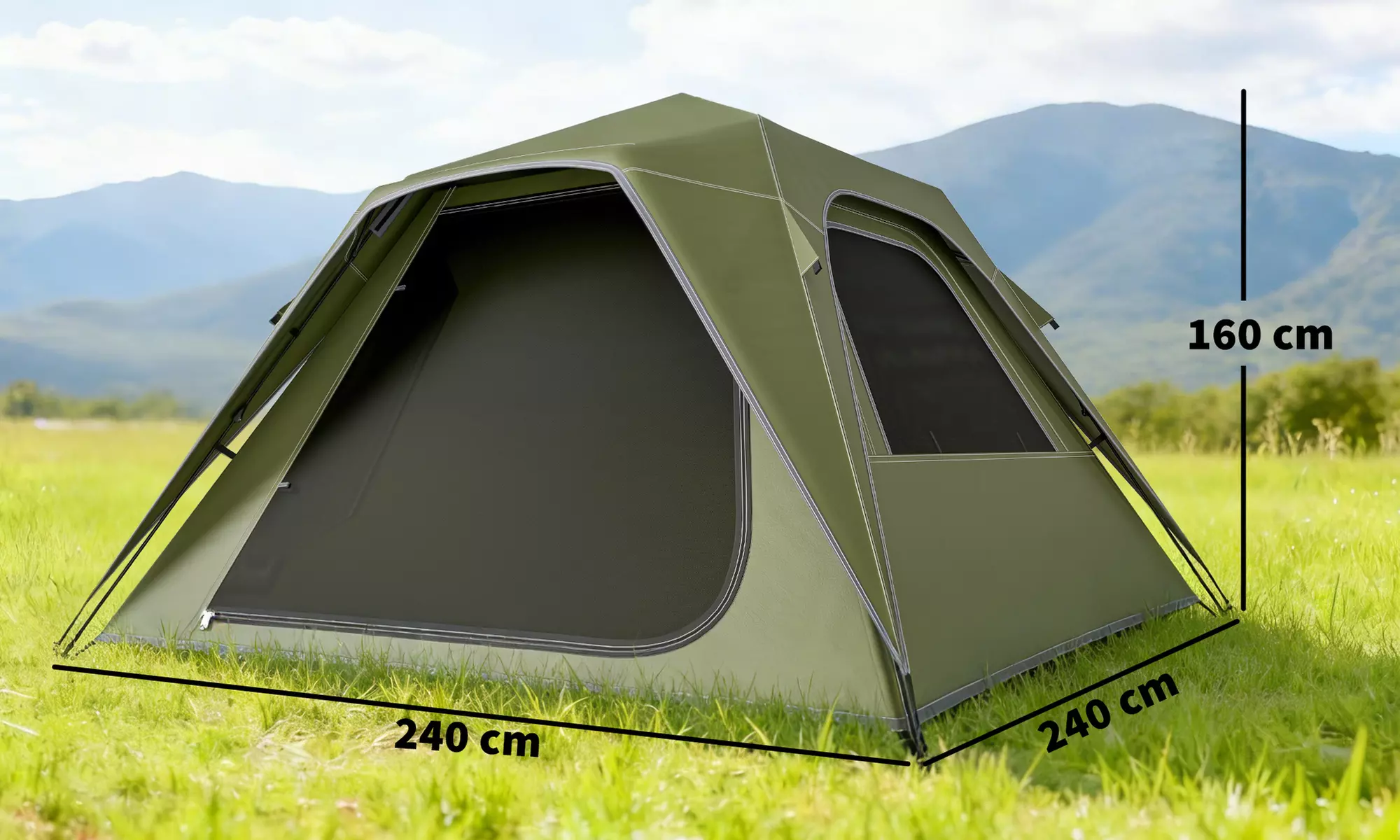 Outsunny Instant Pop-Up Family Camping Tent