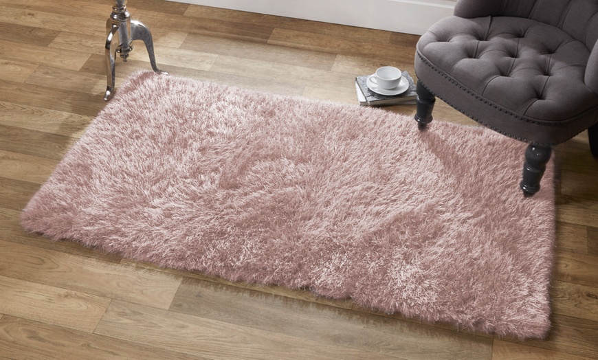 Image 3: Vienna Shimmer Shaggy Rug