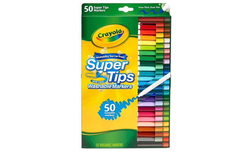 Image 2: CRAYOLA Super Tips Washable Markers - Pack of 50