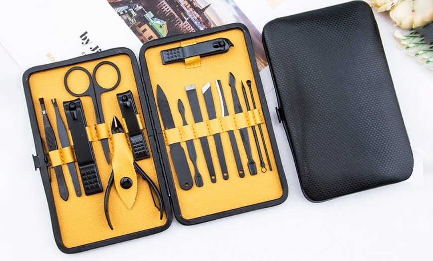 Image 3: 15-Piece Men's Grooming Tools Kit