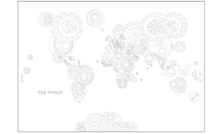 Image 3: Mappa del mondo da colorare