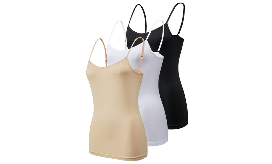 Image 7: Pack of Three, Six or Nine Women's Seamless Vests