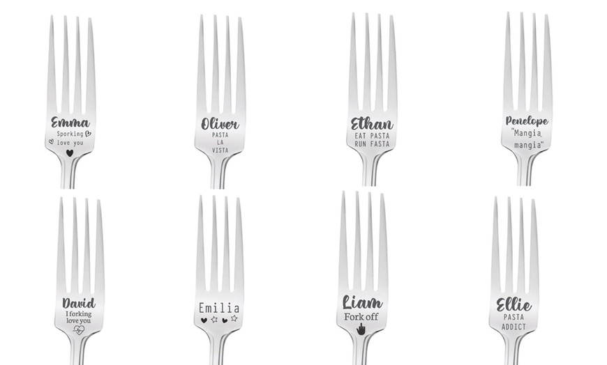 Image 5: Personalised Stainless Steel Teaspoon or Fork from DecoMatters