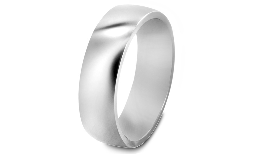 Men S Titanium Traditional Wedding Band Groupon   C870x524 