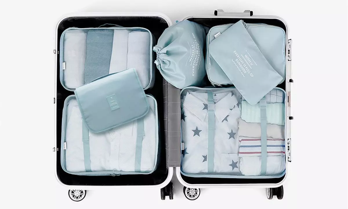 7er-Set Reisekoffer-Organizer