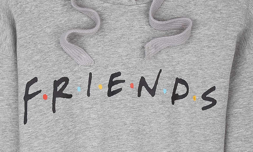 Image 5: Girls' Friends-Themed Cropped Hoodie