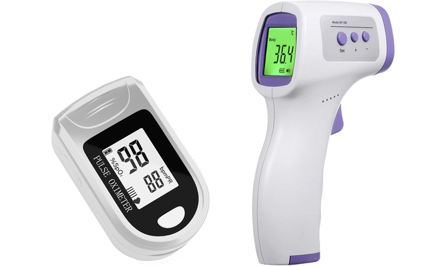 Image 1: Blood Pulse Oximeter or Forehead Thermometer