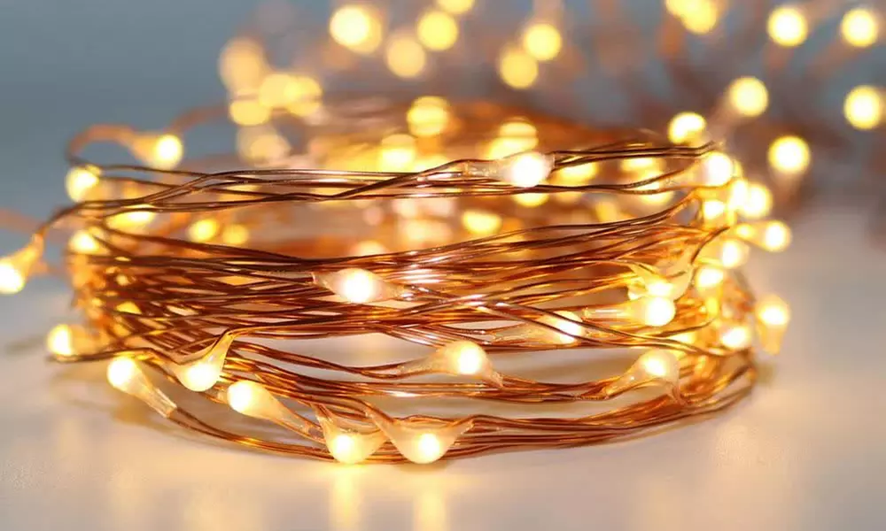 1 of 2 lichtslingers met ledlampjes