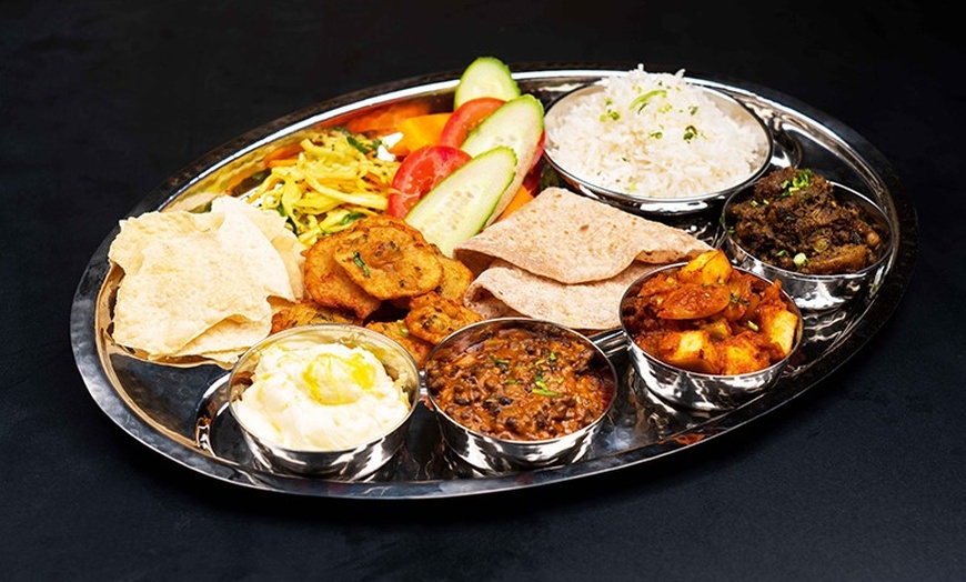 Image 2: Savor the Spice: Weekday Street Food Thali & Lassi for 1, 2, or 4!