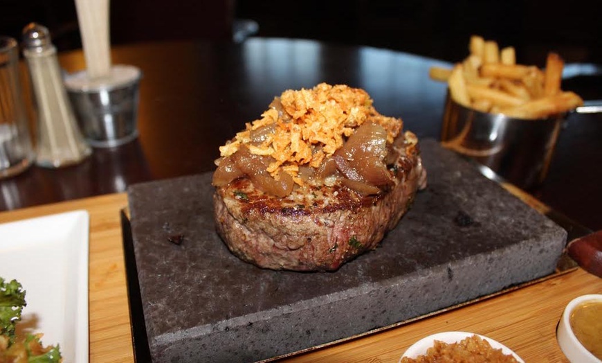 Image 1: 8oz Steak on a Stone Meal for Two