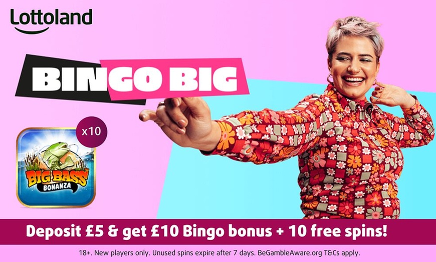 Image 1: Get a Bingo Bonus and a Bundle of Free Spins for Big Bass Bonanza Mini