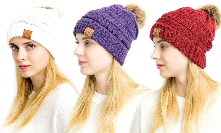 popular cc chic pom pom beanie