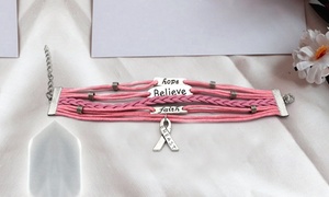 Up to 81% Off Cancer Awareness Wrap Bracelets from Novadab