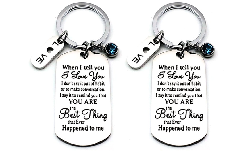 Image 3: One, Two or Four When I Tell You I Love You Keychains