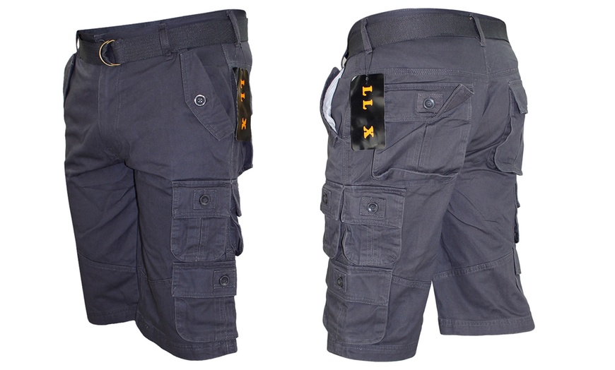 Image 4: Men's 100% Cotton Cargo Shorts