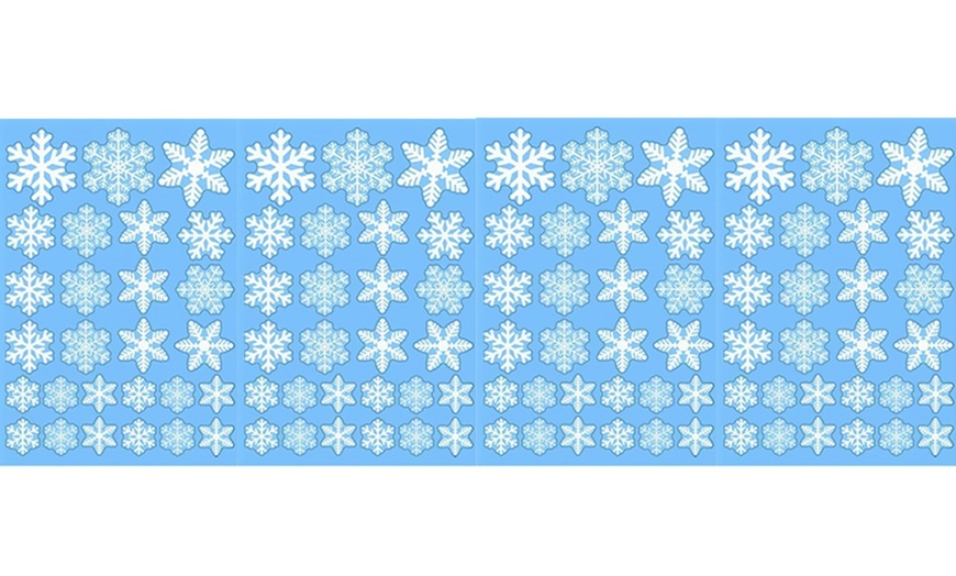 Image 13: Feuilles de stickers pour fenêtres avec des flocons de neige