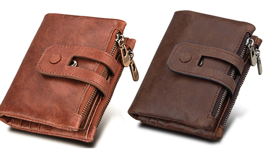 Image 5: Tri-Fold Leather Wallet