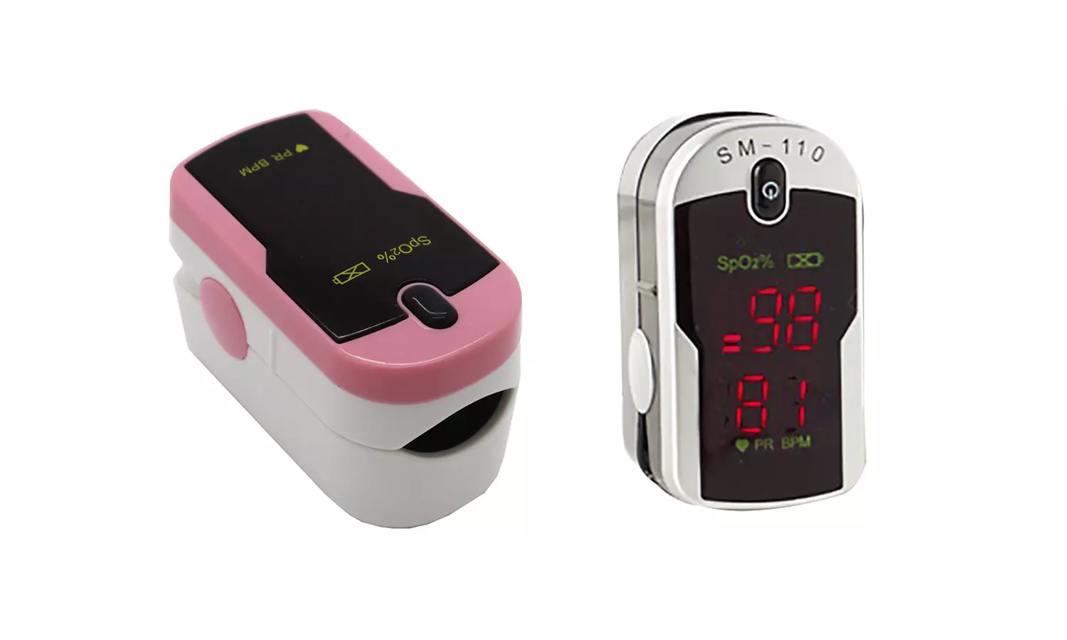 Fingertip Pulse Rate Oximeter with Case and Neck/Wrist Cord - Primary Image