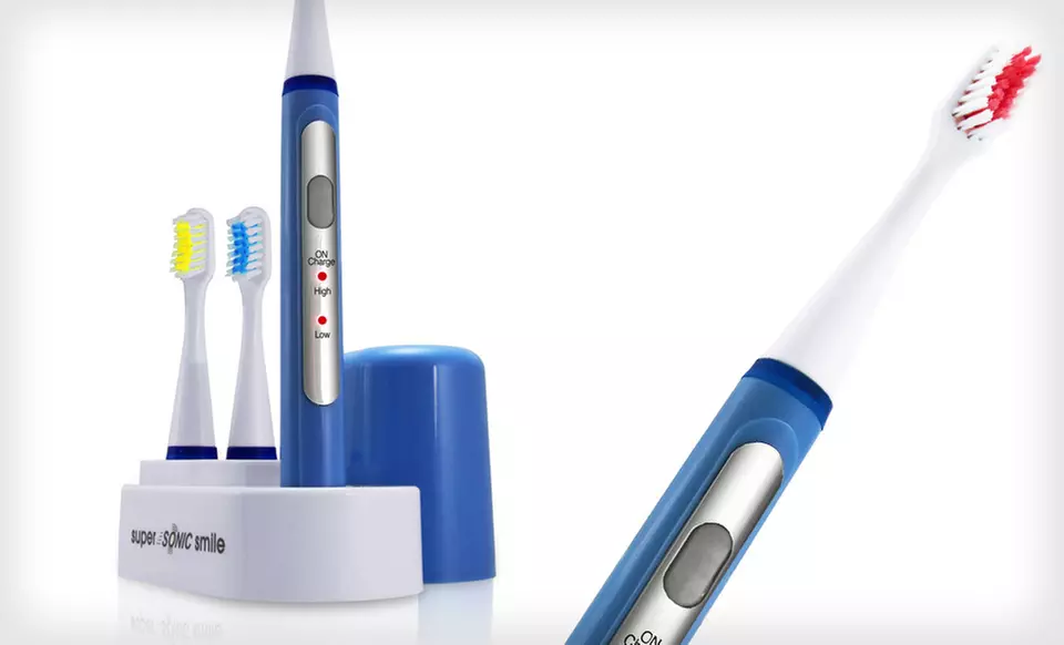 $29 for a Super Sonic Smile Toothbrush Cleaning and Whitening System ($69 List Price). Free Shipping and Returns. - Primary Image
