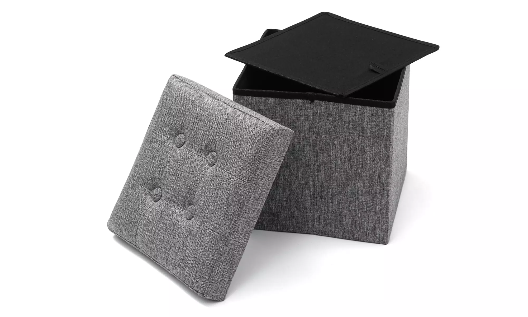 Folding Ottoman Storage Benches with Hidden Storage