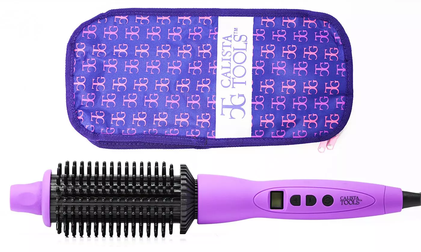 Calista Tools Perfecter Pro Grip Ionic Round Brush & Bag - Primary Image