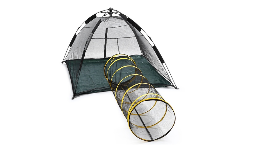 Image 2: Outdoor Pop-Up Portable Pet Tent