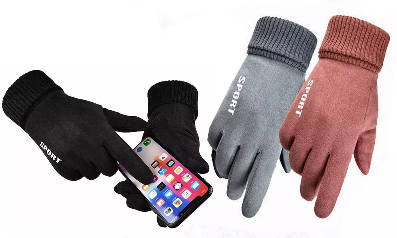 1 ou 2 paires de gants tactiles doux et chauds - Primary Image