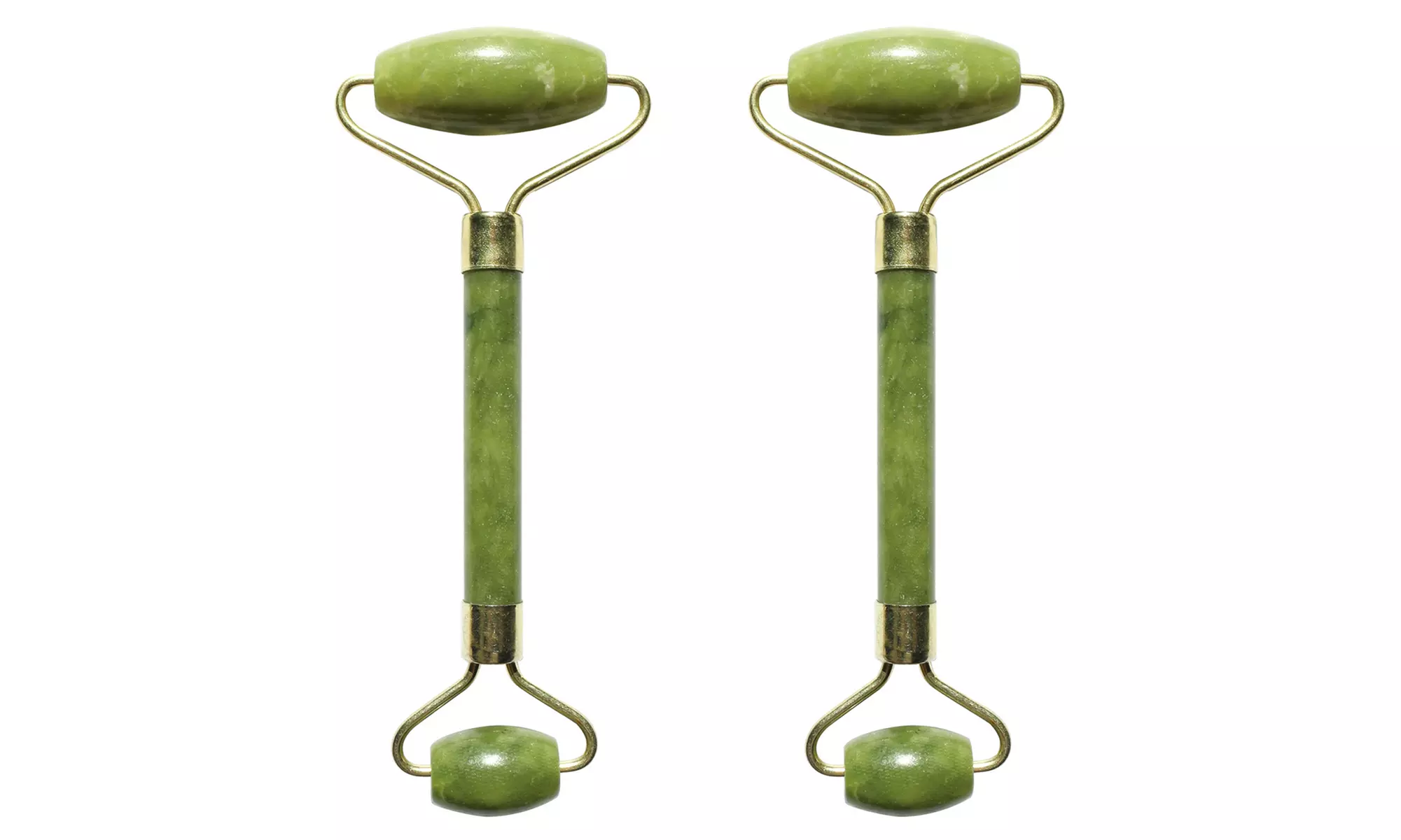 1 ou 2 lots de 2 rouleaux de massage visage en pierre de jade et un bandeau cheveux offert - Second Medium