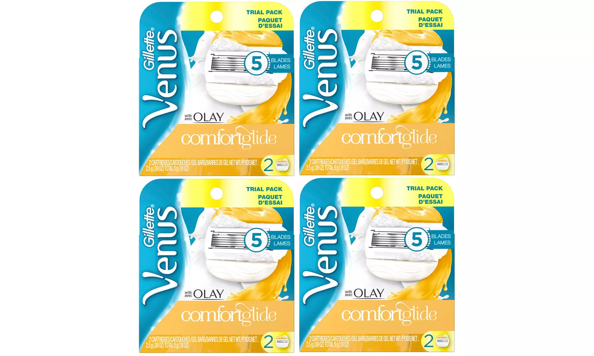 Gillette Venus ComfortGlide with Olay 5-Blade Refills (2-,8-, or 16-Pack) - Second Medium