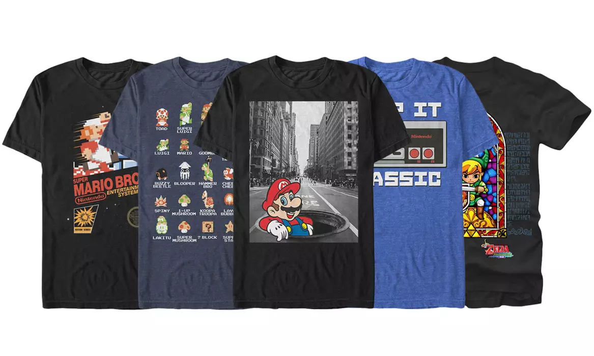 Classic Nintendo Men's T-Shirt. Extended Sizes Available. - Primary Image