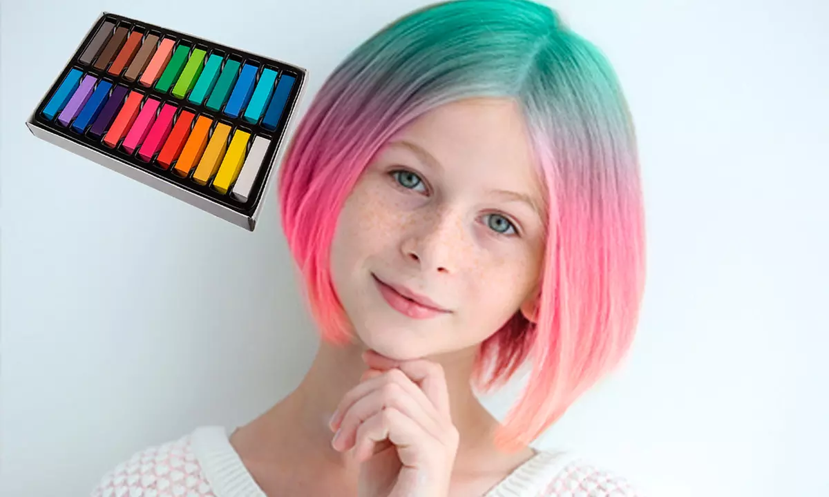 Set de craies de coloration pour cheveux de 24 unités - Primary Image