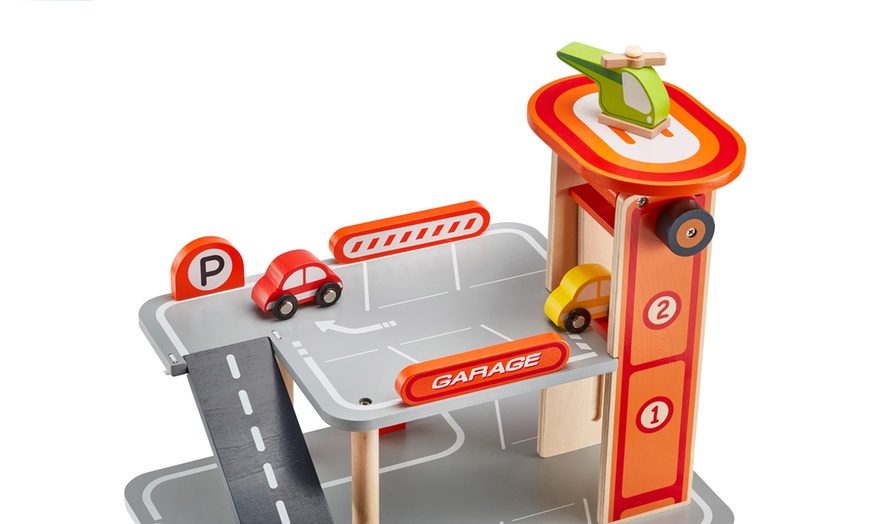 Image 5: Wooden Toy Parking Garage 