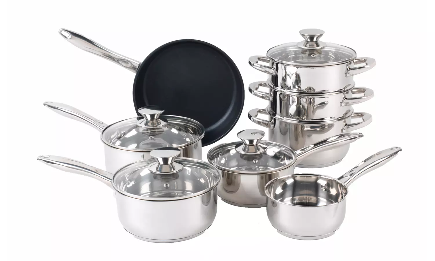 Ensemble de 8 casseroles en acier inoxydable Russell Hobbs Classic - Primary Image