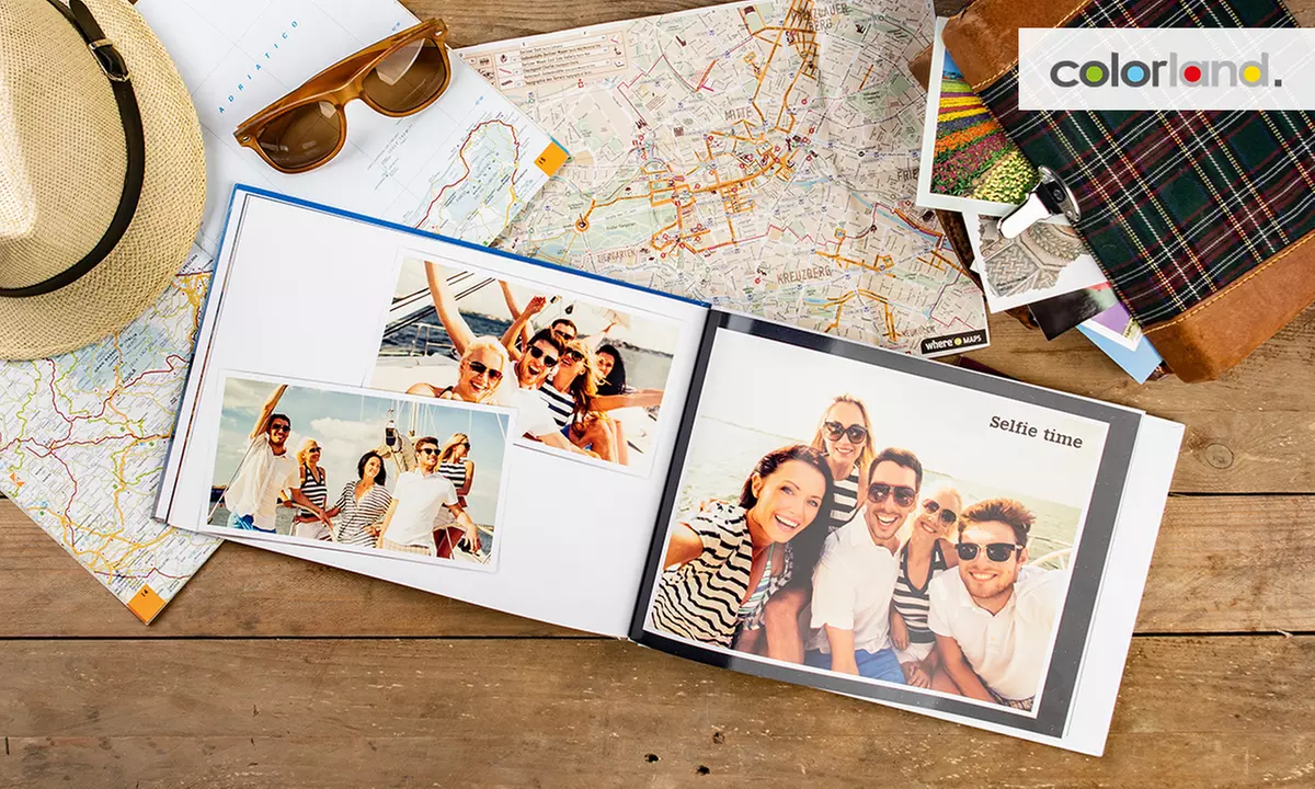 Fotobuch Classic A4 im Hoch- oder Querformat mit 28 bis 140 Seiten von Colorland (bis zu 74% sparen) - Primary Image